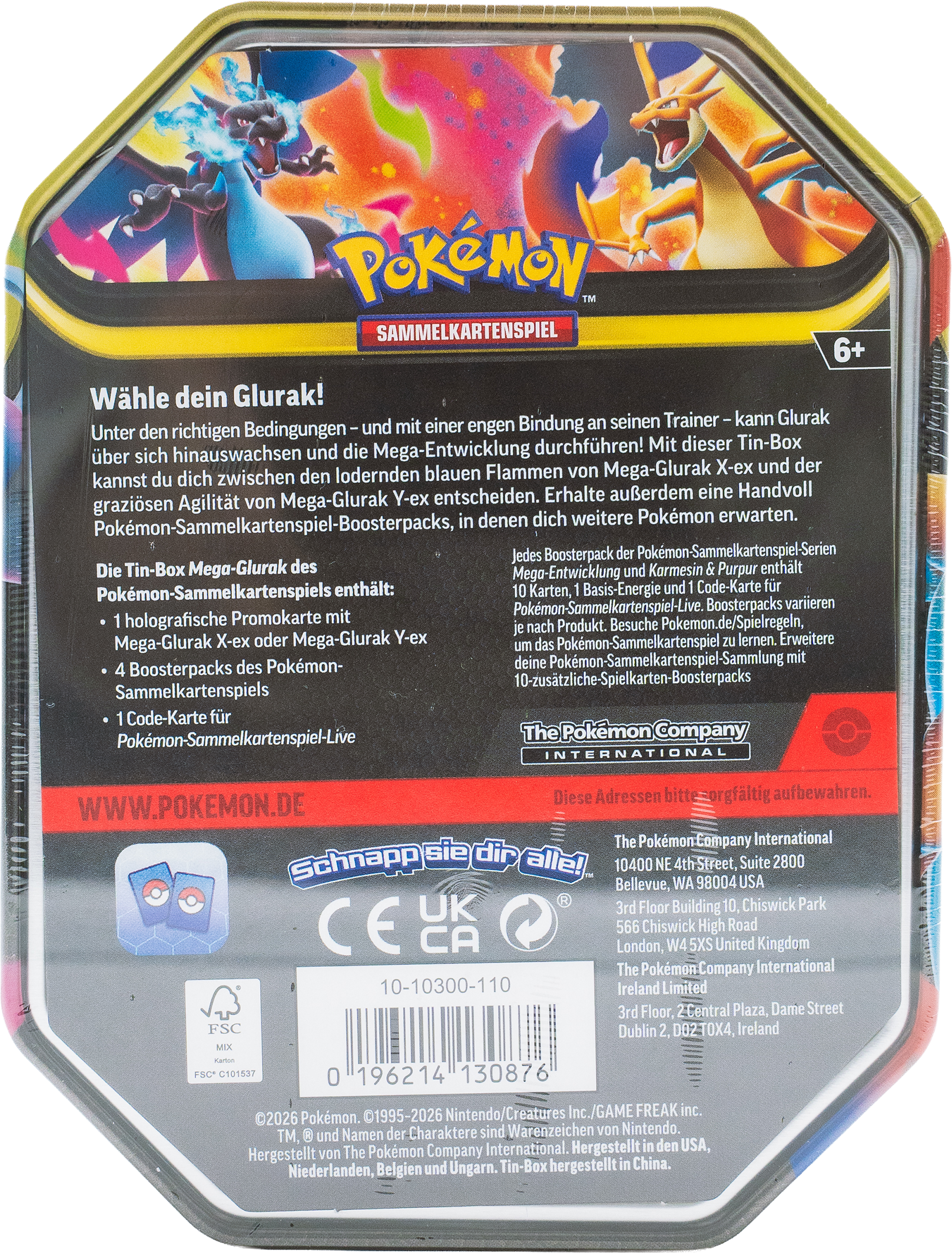 Pokémon Mega #126 Glurak X ex Tin-Box (DE)